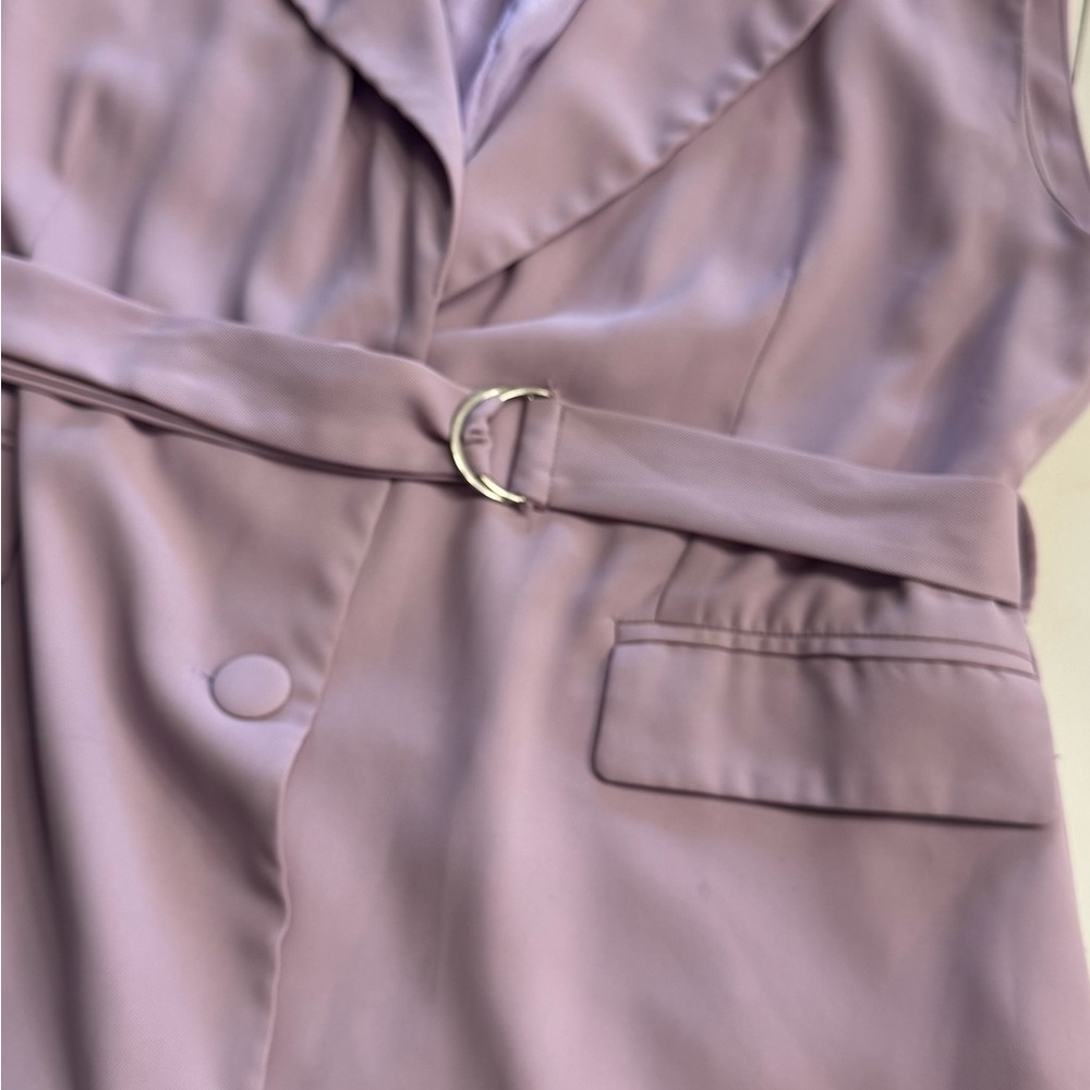 Hyfve Lavender Purple Sleeveless Belted Blazer Womens Size Large L - Picture 4 of 7